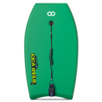 20.9 Inch Board Width Woowave EVA Surfboard Bodyboard con Bodyboard Leash Verde
