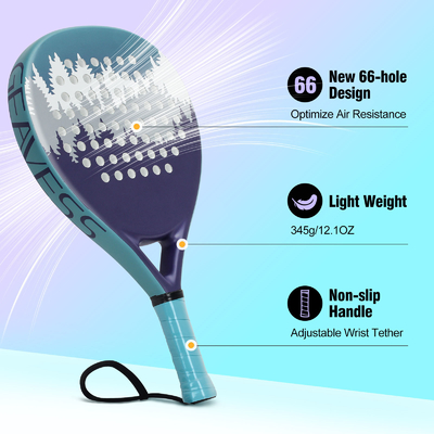 Logo OEM Fibra di carbonio Eva Core Padel Racket per il tennis OEM Paddle Racket di WOOWAVE