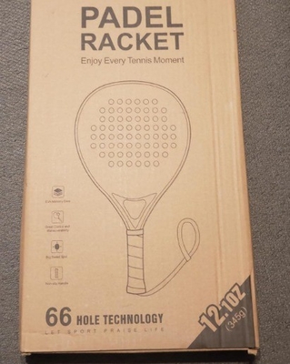 Forma padella Forma rotonda Woowave Design OEM Fibra di carbonio Padel Racket per sport