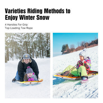 XPE EPS HDPE Snow Sled per bambini Unisex Adulti Logo personalizzabile 2 maniglie e corda di trazione