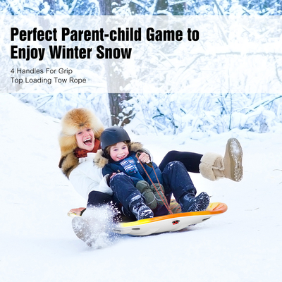 XPE EPS HDPE Snow Sled per bambini Unisex Adulti Logo personalizzabile 2 maniglie e corda di trazione