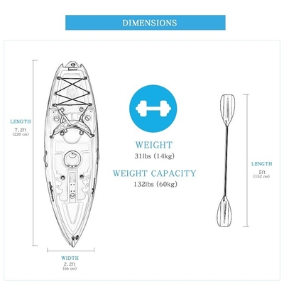 Kayak Pesca Canoa Kayak Canoa Barca Pesca Divertimento Tempo libero con caratteristiche standard