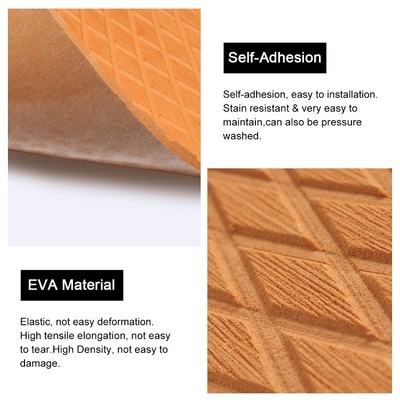 WOOWAVE 4 Pack Pad di trazione antiscivolo EVA Pad di schiuma antiscivolo Deck Matta di presa con adesivo 3M marrone