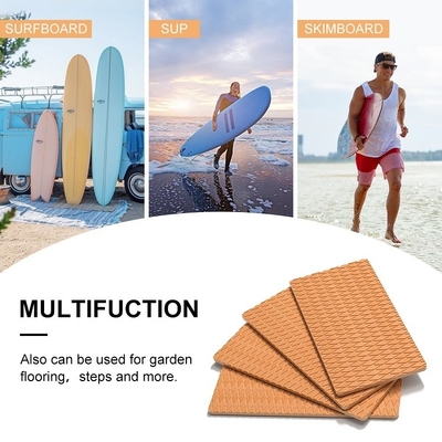 WOOWAVE 4 Pack Pad di trazione antiscivolo EVA Pad di schiuma antiscivolo Deck Matta di presa con adesivo 3M marrone