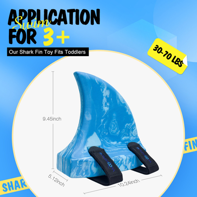 Sport acquatici Essential Swimming SharkFins Back Float Swim Trainer per bambini piccoli