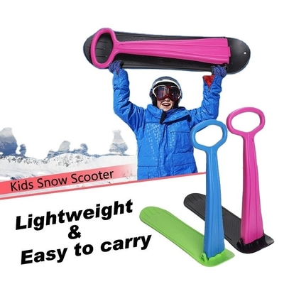 Scooter da neve per bambini di 92 cm di lunghezza Sledge da sci di plastica resistente Kick-Scooter pieghevole