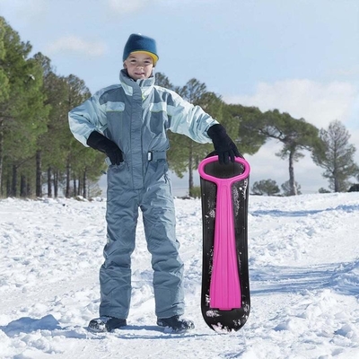 Scooter da neve per bambini di 92 cm di lunghezza Sledge da sci di plastica resistente Kick-Scooter pieghevole