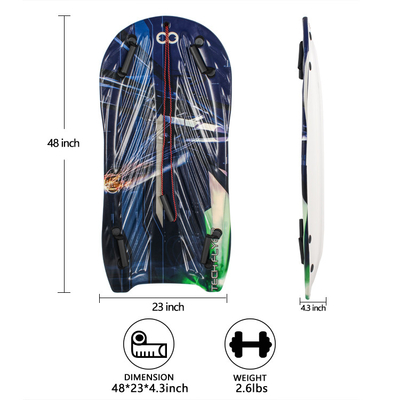 Snowboard per bambini con maniglia e corda blu schiuma di plastica scivolo per la vendita in inverno caldo