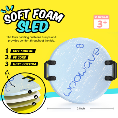 Customized 21' 'Rondo Snow Ski Sleds per Blu Snow Sport Woowave OEM
