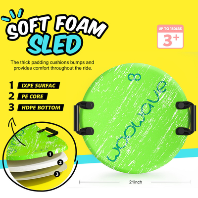 Scooter da neve da 21' per bambini Sledding per sport invernali personalizzato Sleding di schiuma EVA