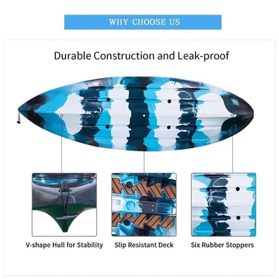 Unisex Woowave Single Seat Plastic Kayak Paddle per la pesca e la canoa Accessibile