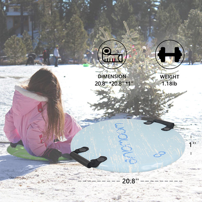 Green PE Foam Core Snowboard rotondo da 21 pollici per bambini in attività esterne invernali