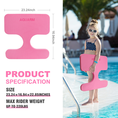 Pallate a piscina TPE rosa pieghevoli per bambini Woowave Design Sedile di sella d'acqua
