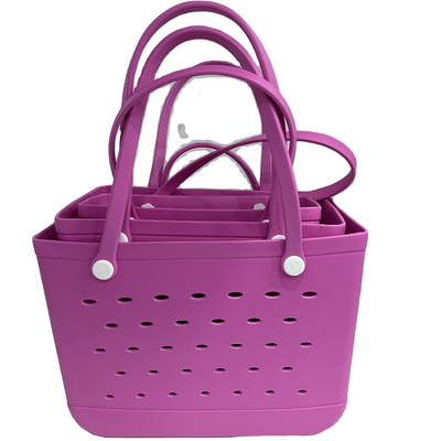 EVA Beach Bag per l'estate Borse di plastica di grande capacità personalizzate in materiale di silicone resistente