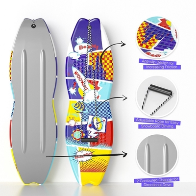Stagione Inverno Neve Tirare Neve Tavolo di Neve Plastico Durabile Single Snow Sled per il divertimento dei bambini