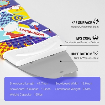 Stagione Inverno Neve Tirare Neve Tavolo di Neve Plastico Durabile Single Snow Sled per il divertimento dei bambini