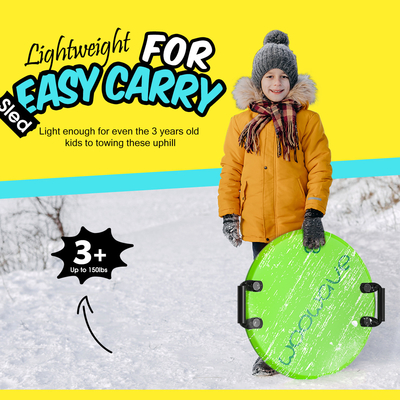 Sled di schiuma morbida Forma rotonda 21 pollici Scooter da sci per bambini Sled da neve per bambini Snowboard