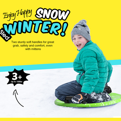 Sled di schiuma morbida Forma rotonda 21 pollici Scooter da sci per bambini Sled da neve per bambini Snowboard