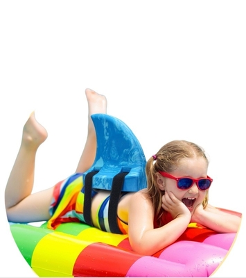 Kickboard di allenamento in piscina per bambini Fino di squalo galleggiante EVA Accessoiri cintura blu