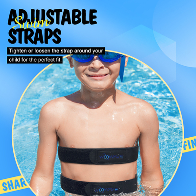 Kickboard di allenamento in piscina per bambini Fino di squalo galleggiante EVA Accessoiri cintura blu