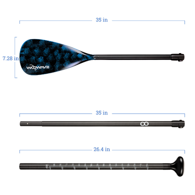 175-222cm Paddle regolabile per lunghezza per WOOWAVE Stand Up Paddle Board Pesca Barche a remi