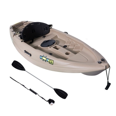 1 persona a pedali azionamento di pesca kayak a Woowave gonfiabile con caratteristiche standard guinzaglio