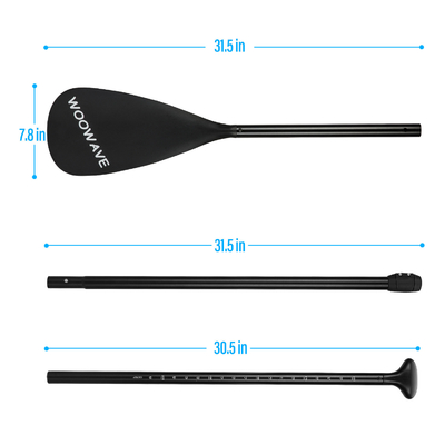 3 pezzi Woowave Aluminum Inflatable Sup Paddle con design leggero e regolabile