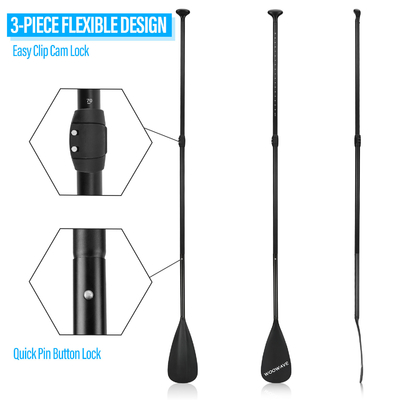 3 pezzi Woowave Aluminum Inflatable Sup Paddle con design leggero e regolabile