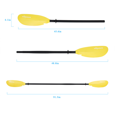 Woowave personalizzare 3 pezzi regolabile in alluminio gonfiabile Sup Paddle per paddle kayak