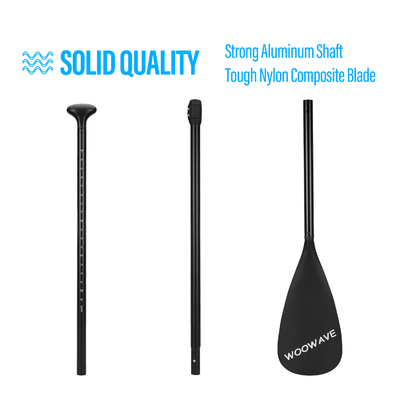 2.1lbs Woowave 3 pezzi SUP Paddle Board Barca Carbon Fiber Paddle Oar per la pesca Kayak