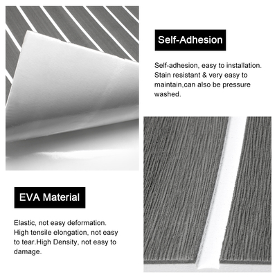 Grey Woowave EVA Boat Deck Sheet Board Accessori da yacht 5mm Foam Decking Pavimenti Matte con autoadesivo