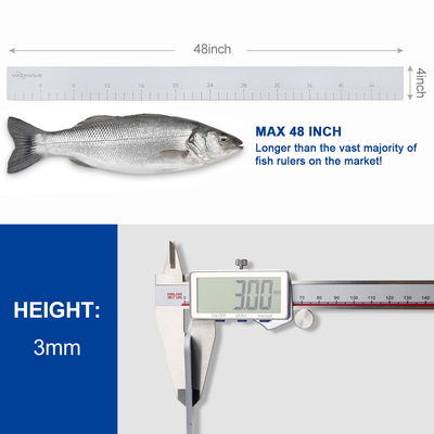 Pescaggio a mano WOOWAVE EVA Fish Ruler Foam Rolling Adhesive Fish Measuring per l'oceano