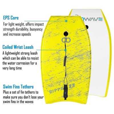 Tavolo da surf morbido per divertimento acquatico Altezza 2'-4' 60cm-120cm Giallo Avventura