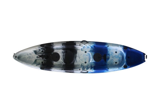 Woowave 2 persone Kayak da pesca HDPE Sedere in cima Kayak Canoa 370*87*33cm Dimensione del pacchetto