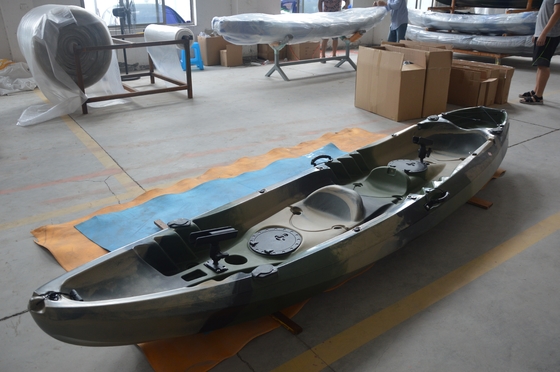 Capacità di carico 300 kg/661 lbs Army Green Tandem Kayak per Laghi Fiumi Pesca Woowave