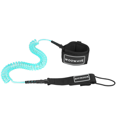 8/10 FT TPU Coiled Surfing Leash Logo in gomma per surfboard e shortboard