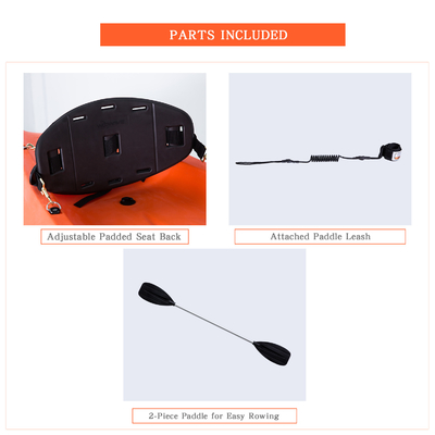 1.8M Canoe per bambini Sedere in cima Kayak Canoe Pesca Kayak con accessori di WOOWAVE