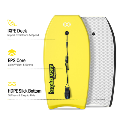WOOWAVE Leggere 2.14lbs Tavolo da surf con larghezza di tavola 20.9 pollici
