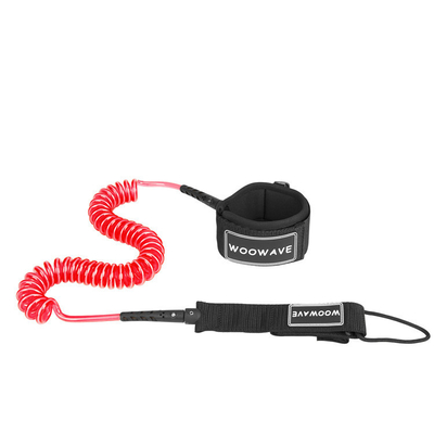 6'7'8'9'10'11'12' Orange Elastic TPU Surfboard Leash per Stand Up Paddle Board