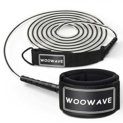 Logo a colori personalizzati Paddle Board Leash Woowave Double Swivels TPU Ankle Leashes SUP Surf