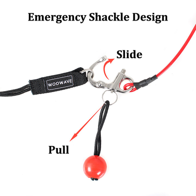 Logo di gomma Woowave Multicolore Kayak di pesca Paddle Leash con corda arrotolata 61.42 pollici