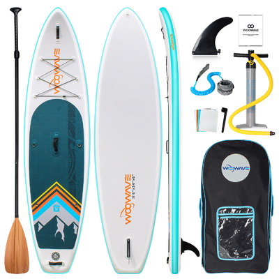 Laghi Fiumi Occasione Woowave Paddle gonfiabile SUP Board con accessori Sup Leash