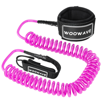 Polyurethane Coil Surfboard Leash per 6'7'8'9'10'11' Lunghezza Surfing e Padded Wrist Strap