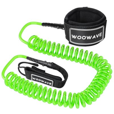 10' Coiled Leash Woowave's Key Pocket Design per la sicurezza di imbarco sul surf per adulti