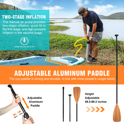 Stand Up Surf Race Board 11'6' 'Paddle Board gonfiabile con pompa e 10kg di peso