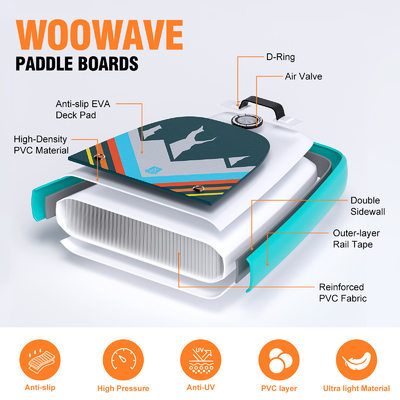 Stand Up Surf Race Board 11'6' 'Paddle Board gonfiabile con pompa e 10kg di peso