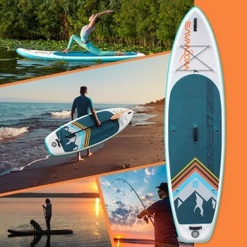 10'2' Woowave End Body Board for Lakes Rivers Leash di surf e accessori di pompa inclusi