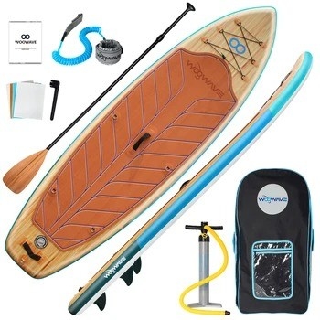 Leash di surf a colori personalizzati Woowave ISUP Bodyboard 10'2' per Lakes Rivers and Design