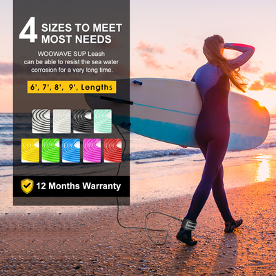 Aggiorna il tuo guinzaglio da surfboard a Woowave OEM Straight Leash per Sup e Stand Up Paddle
