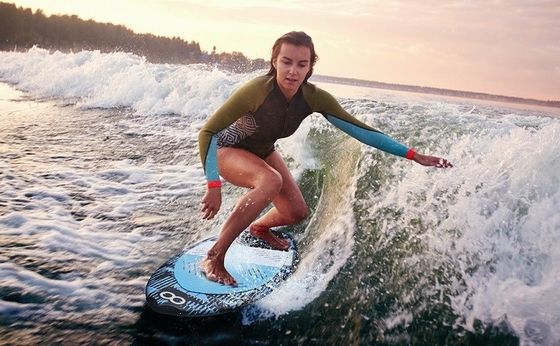 49' Wakesurf Glass Stand Up Paddle Board Surfboard Blu Applicabile Persone Unisex